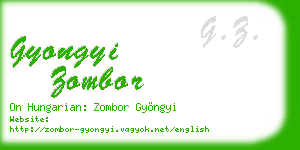 gyongyi zombor business card